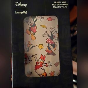 LOUNGEFLY + DISNEY SENSATIONAL SIX FALL  TRAVEL MUG. NIB